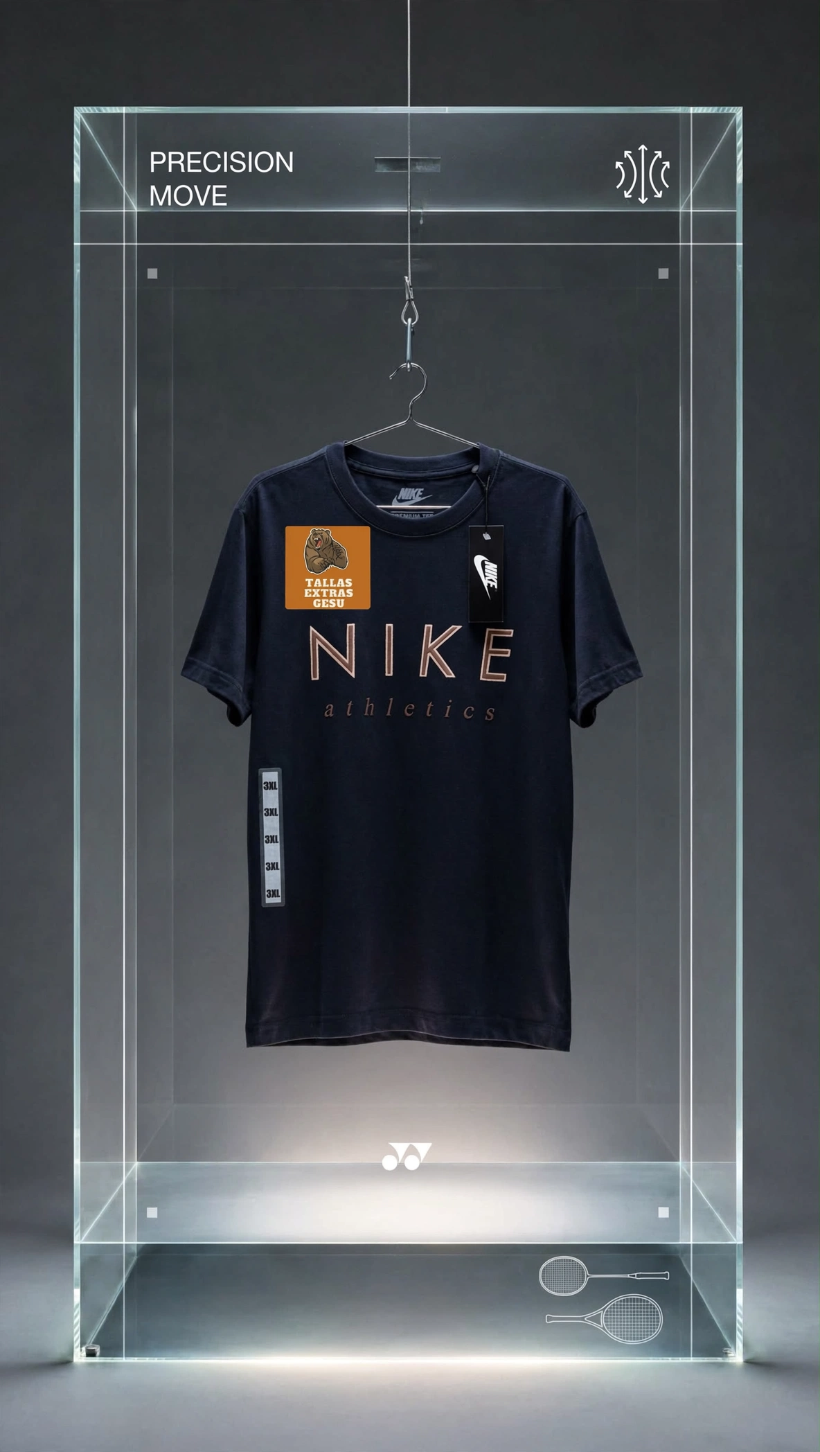 Playera Nike negra vitrina